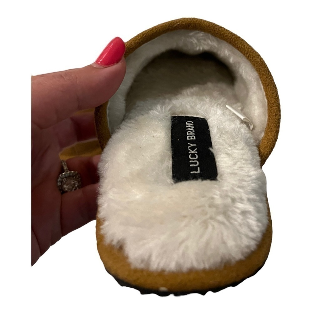 Lucky Brand Boys Micro Suede Scuff Slippers Size 1 - Picture 7 of 9